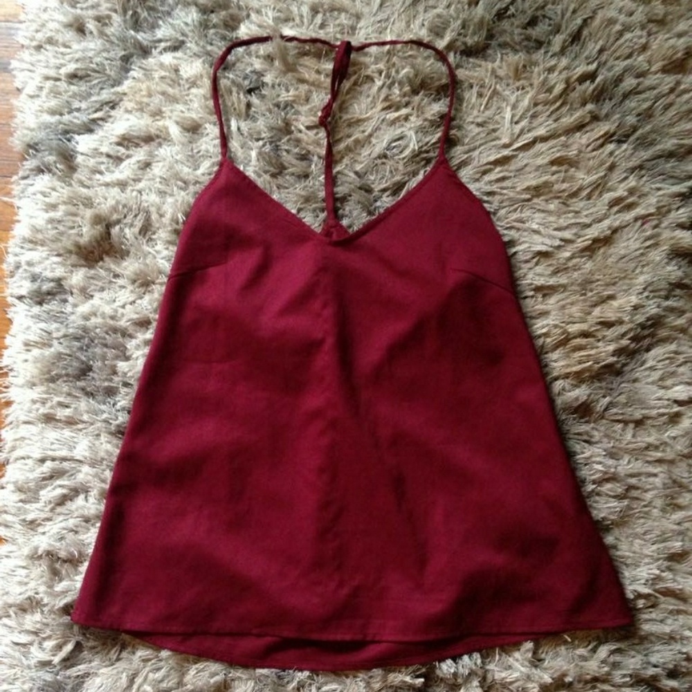 Maroon - strappy racerback tank